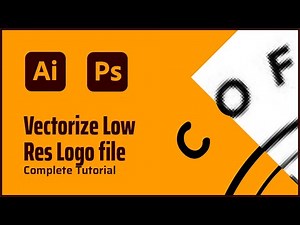 How to Vectorise low resolution logo with Illustrator and Phototshop tutorial | #XandArtDigital 38