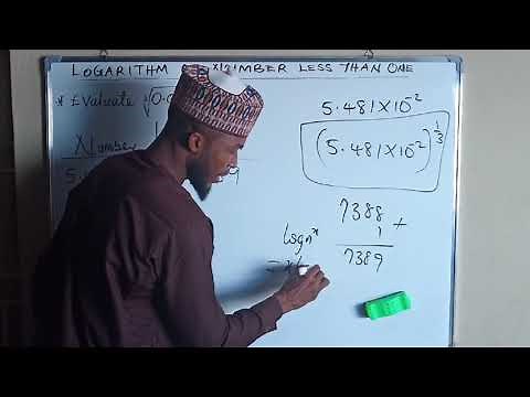 Logarithm of a number less than one