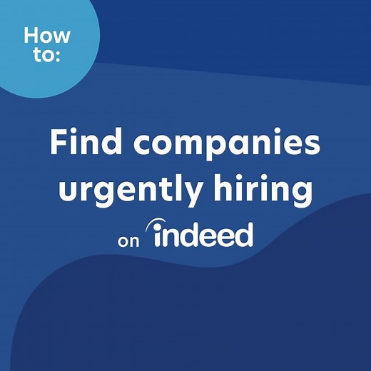 Need to find work right now? Search for 'urgently hiring' companies on Indeed. Here's how 👇 #Indeed101 | Indeed