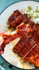 Ronny Lvovski on Instagram: "Easy Oven Baked BBQ Ribs… fool-proof, fall-off-the-bone tender and glazed with a sweet, sticky and delicious homemade Paleo BBQ sauce. You can’t beat the flavour of ribs smoked low-and-slow but these are about as good as it gets if you don’t have access to a grill. Serve them with a big batch of my Dill Pickle Slaw or your favourite side dishes. My only regret was not making another rack because these were devoured immediately . Find the full, printable recipe on my