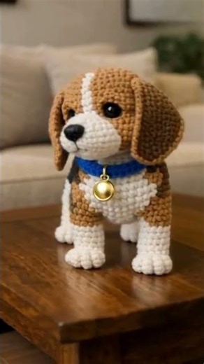 🧶💥 CACHORRINHO AMIGURUMI 🐶 | PERRITO CROCHET | BEAGLE | SO CUTE DOG BEAGLE PATTERNS #shorts