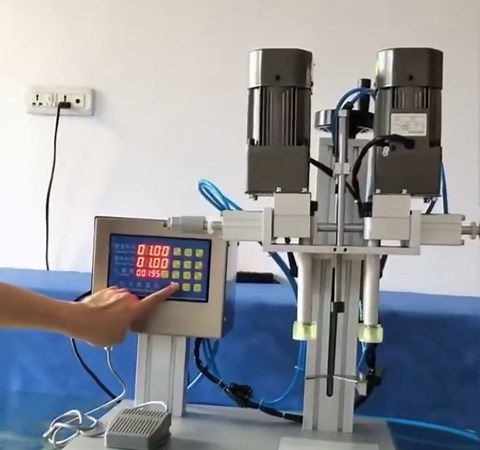 Pneumatic Bottle Capping Machine Spray Bottle Cap Twisting Sealing Machine Plastic Glass Dropper Spout Bottle Capping Machine