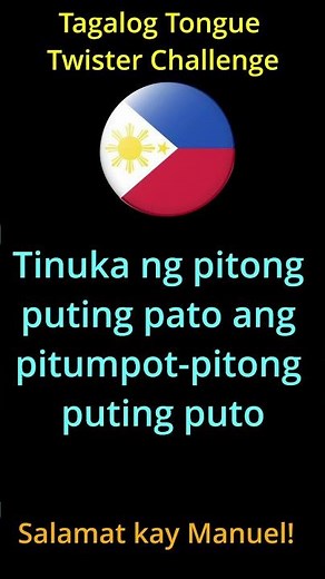 Tagalog Tongue Twister Challenge #1