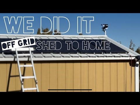 Solar goes up!! |off-grid,couple,homesteading,shed to home|