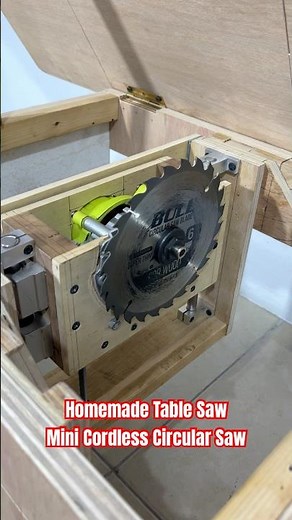 DIY Project ‼️ Homemade Table Saw Using Mini Cordless Circular Saw #diy #woodworking