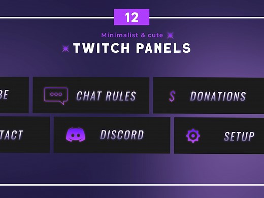 Purple Aesthetic Twitch Panels | Stream Overlay (digital Download) - Etsy
