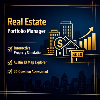 Real Estate Portfolio Manager | Financial Literacy Simulation Game | Grades 9-12