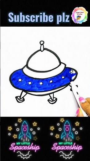 How to draw Spaceship || How to draw Rocket || draw alien #trending #viral #alien #rocket #shorts