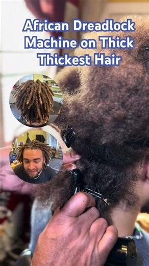 African Dreadlock Machine on Thick Thickest Hair