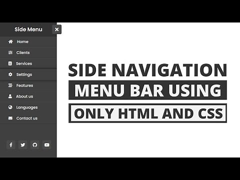 How to Create Side Navigation Bar in HTML and CSS