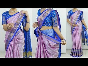 Heavy Silk Saree Draping Tutorial For Wedding Guests | Slim Tall look With Perfect Pleats #saree