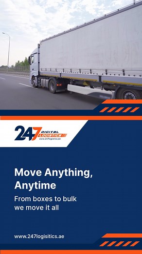 Move confidently with 247 Logistics. • Book easily on the app • Professional moving team • Transparent pricing • Real-time tracking 📲 Download the App Now: Android: https://lnkd.in/gbTQtEb9 iOS: https://lnkd.in/gTFHeD7q 📍 P.O. Box 242563, Dubai, UAE 📞 ‪ 971 04 8868949‬ | 📱 ‪ 971 585911247‬ 📧 info@247logistics.ae | 🌐 www.247logistics.ae #247LogisticsApp #SmartMoving #ReliableDelivery #UAETransport | 247 Digital Logistics