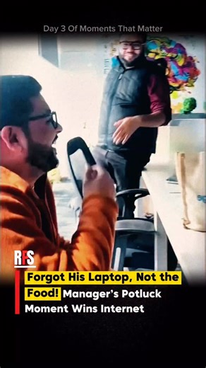 Reel Pe Seal 🇮🇳 on Instagram: "A much-loved corporate manager made a simple mistake at a office potluck, which turned into a social media hit, because while he brought yummy food to work, he forgot his laptop at home! The manager, who went by the name of Siddharth Maheshwari, showed his team how to turn an ordinary memory failure into a heartwarming experience, and it was evident that Siddharth is a fantastic lead. Office potlucks serve as beloved traditions, which let staff members share thei