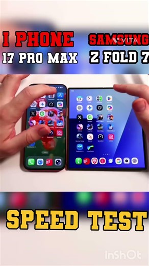I PHONE 17 PRO MAX VS SAMSUNG GALAXY FOLD 7 SPEED TEST HONEST PHONE REVIEW WAIT FOR END #SMARTPHONE