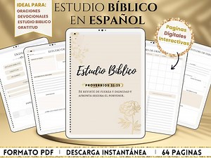 Diario De Fe Digital En Español, Reflexiones Espirituales, Plantilla Para Escritura Y Devocionales, Faith Journal, Digital Christian Journal - Etsy