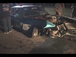 Terrible drag racing wreck