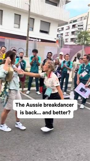 The Australian breakdancer Rachael Gunn (a.k.a. B-girl Raygun, a.k.a. Australian JoJo Siwa) was captured dancing after the Paris Olympics. Tell us: Is this choreography better than her infamous Olympics routine? | NowThis