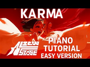 KARMA | Alien Stage Easy PIANO TUTORIAL + FREE SHEET #piano