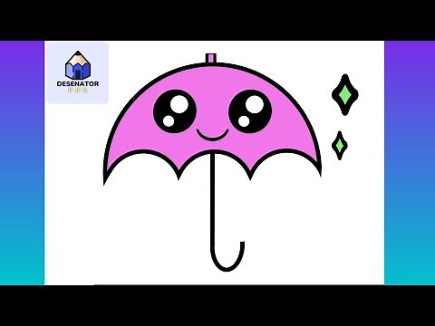 Cum Sa Desenezi O UMBRELĂ | Usor Pas cu Pas Tutorial pentru Incepatori