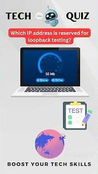 Which IP Address Is Used for Loopback Testing? | 127.0.0.1 Explained #TechQuiz #Networking #Loopback