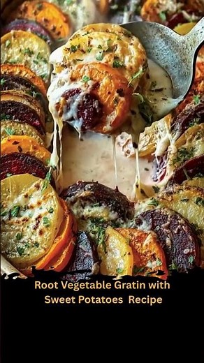 Root Vegetable Gratin with Sweet Potatoes