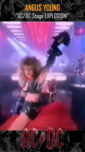 ANGUS YOUNG: AC/DC Stage EXPLOSION! #angusyoung #acdc #rocknroll #guitarist