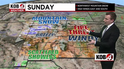 Triple threat of high winds, critical fire weather, rain and snow expected across New Mexico Sunday