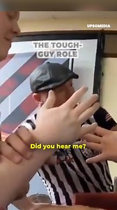 He played the ridiculous tough guy role only to end up with his masculinity humiliated in less than a second | Positive