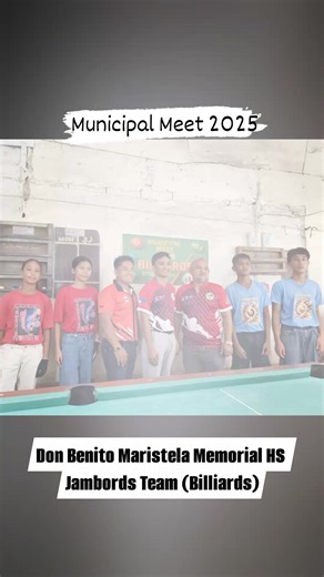 Municipal Meet 2025 Congressional Meet Qualifiers #facebookreels 161 #billiards #jambords DepEd Tayo - Don Benito Maristela Memorial High School #cctomusicnotmine | Anave Brian Jr Duan