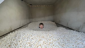 One Million Packing Peanuts In Tornado Shelter