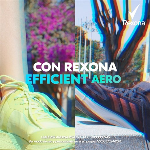 Nueva fórmula con hasta 48 horas de protección para tus pies, con Rexona Efficient Aero Original. | Rexona