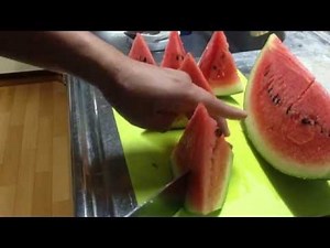 スイカをおいしく食べる切り方 便利なフルーツカットシリーズＮＯ．12