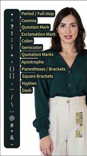 Can You Name These Punctuation Marks in English?