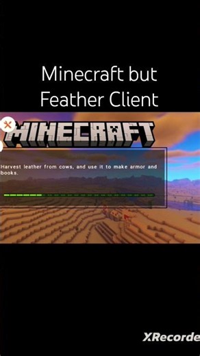 Minecraft but cool texture pack Feather client #minecraft #mods