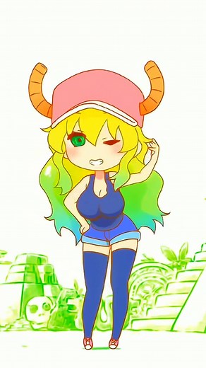 Lucoa Anime Dance GIF - Kawaii Waifu Kobayashi Dragon Maid