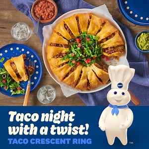 2.4M views · 9.8K reactions | Flaky Pillsbury Crescents. Tasty @OldElPaso Seasoning. You know what that means….it’s Taco Crescent Ring time! Grab a plate. | Pillsbury | Facebook