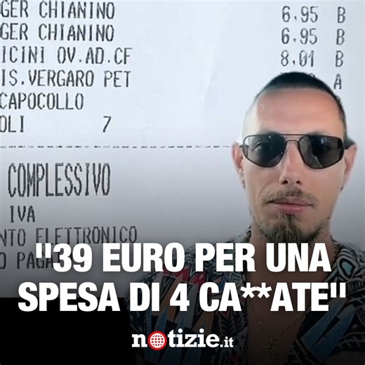 279K views · 5K reactions | Il tiktoker @ziocommand ha mostrato lo scontrino di una spesa in tempi di inflazione stellare, commentando sul suo profilo il carovita. "39 euro è l'equivalente di 80mila lire. Una volta ci si mangiava per una settimana. Io ho preso quattro cose. Ma un cocomero può costare 12 euro??". | Notizie.it | Facebook