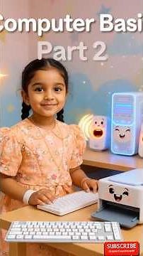 Computer Parts for Kids Part 2 💻 | CPU, Speaker, Printer Easy Learning #shorts #education #animation