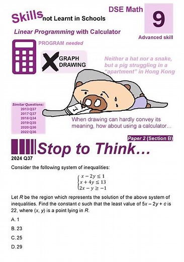 DSE Math Skill 9 (Linear Programming Problems without Drawing Graphs) #dse #dsemaths #mcskill