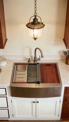 Modern Farmhouse Kitchen Sink ✨ | Workstation Sink Setup