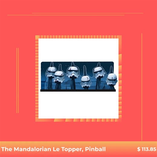 ✨ Elevate your pinball game with The Mandalorian Le Topper! 🎮 Transform your pinball machine into a glowing masterpiece with this stunning 3D Acrylic LED Topper! 🌌 Crafted for fans and collectors, it adds a mesmerizing glow and dynamic character to your game room, creating an unforgettable atmosphere whether you're hosting game nights or simply enjoying a solo session. Priced at just $113.85, it's not just a topper—it's a vibe! 🌟💖 Why stop at one when you can have an entire galaxy? 👽 Just s