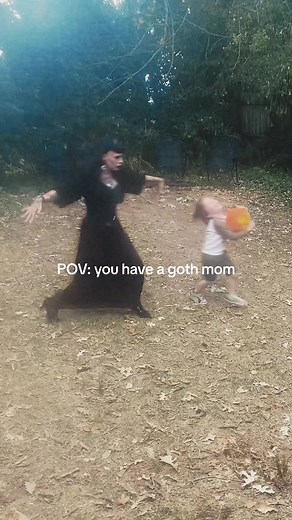 We always playin 🥹🖤 #gothmom #goth #gothgirl #gothmother