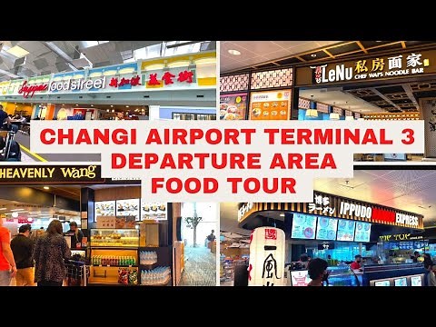 FOOD TOUR at Changi Airport Terminal 3 Transit Area | Singapore Changi Airport