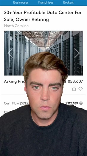 FOR SALE‼️: 20 Year Profitable Data Center, Owners Retiring | Listing Reference # 2317197 What Does The Company Do? ——————— (1) What? Colocation data center offering services for multi-tenant location (2) Services: Outsourced data center needs including IT teams, power, cooling and security (3) Location: Based in North Carolina in the “data center corridor” Note: SMB PE is acting as a business advisor on this deal. Please apply directly to the listing. Listing Number #: 2317197 Why Data Centers?