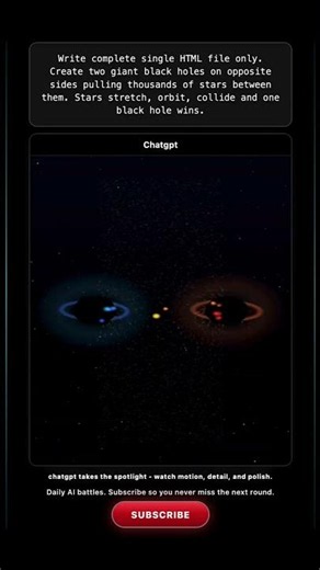 ChatGPT vs Kimi vs Gemini vs DeepSeek: Black Hole Duel #aicoding #geminiai