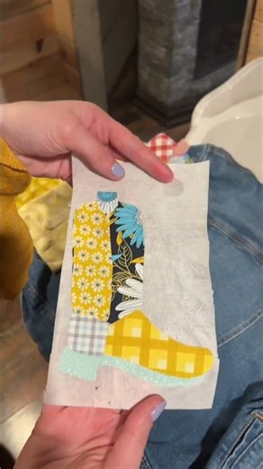 Free motion appliqué!! ♻️❤️ #sewing #sewingblogger