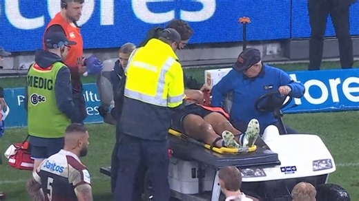 Suaalii stretchered off after friendly fire