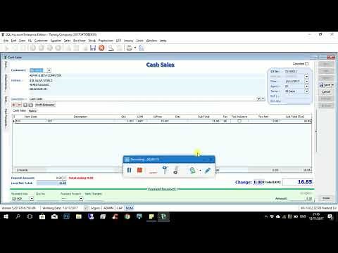 Cancel Cash Sale in SQL Accounting