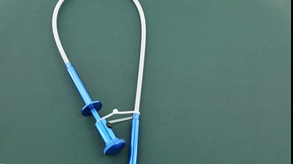 Handy Magnetic Claw Tool with LED Strip for Quick Pick-Up, Versatile Metal Pick-Up Tool with Flexible Magnetic Shaft, Flexible Magnetic Pick-Up Tool with LED Light, Bendable Design, Blue