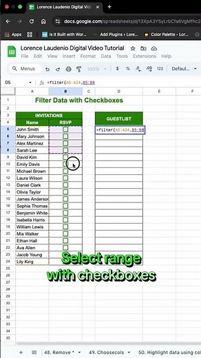 Filter Your Data Instantly Using Checkboxes in Google Sheets!